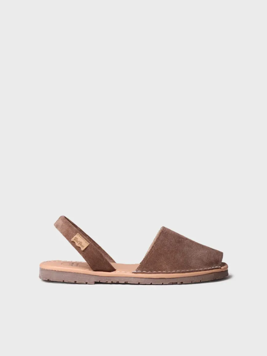 MAO-QT - Women's classic menorquine sandals in split leather