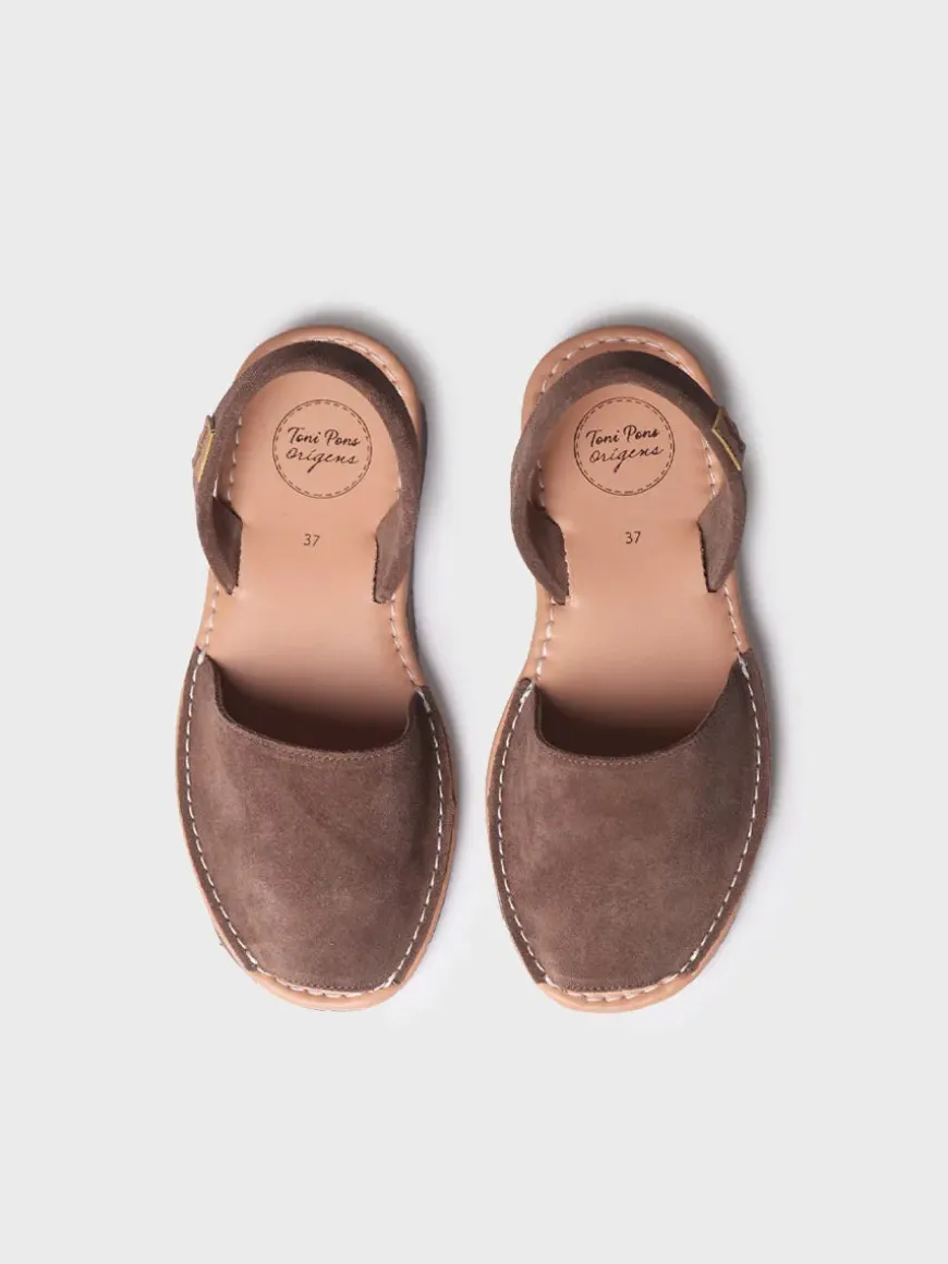 MAO-QT - Women's classic menorquine sandals in split leather