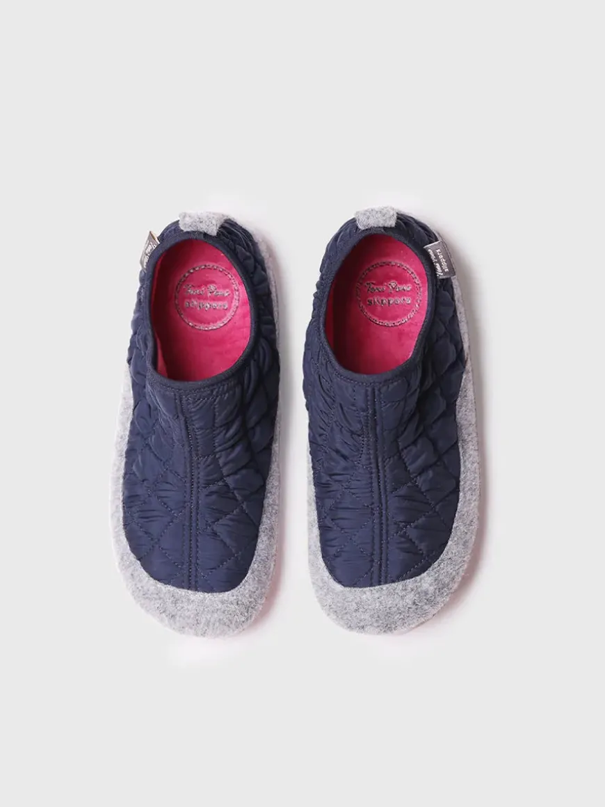 MARE-UM - Women's slippers in felt and padded fabric
