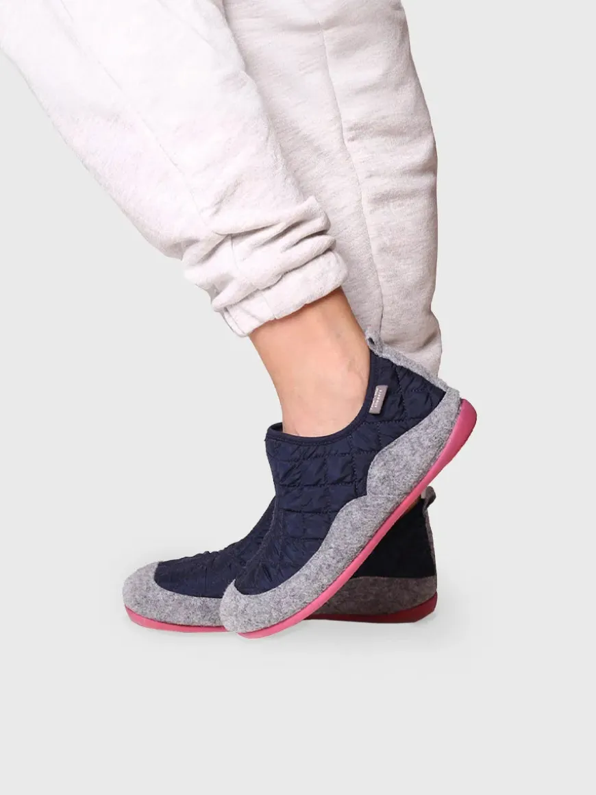 MARE-UM - Women's slippers in felt and padded fabric