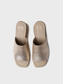 MARLENE - Women's backless espadrille in suede with wedge