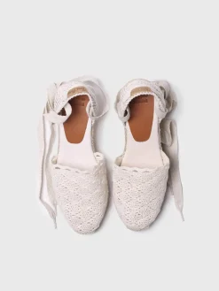 MARTINA - High wedge espadrilles with ribbons