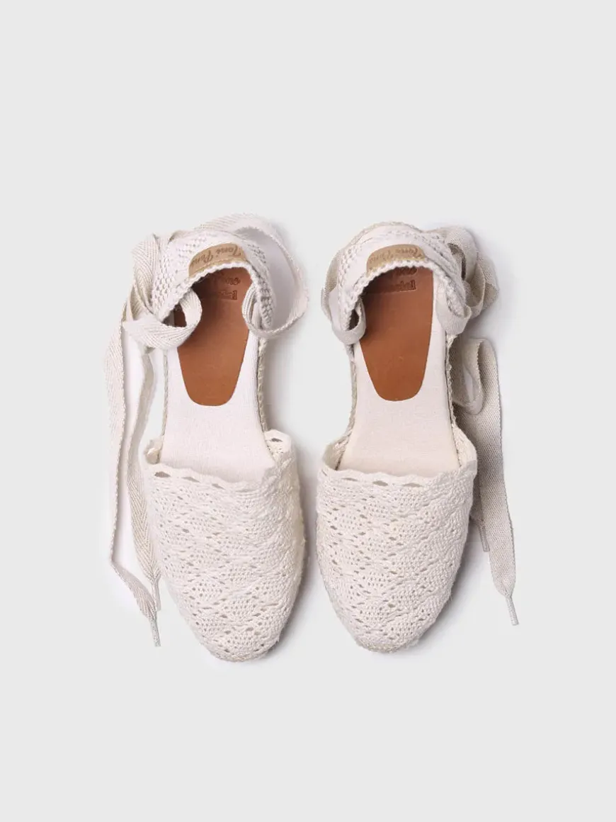 MARTINA - High wedge espadrilles with ribbons