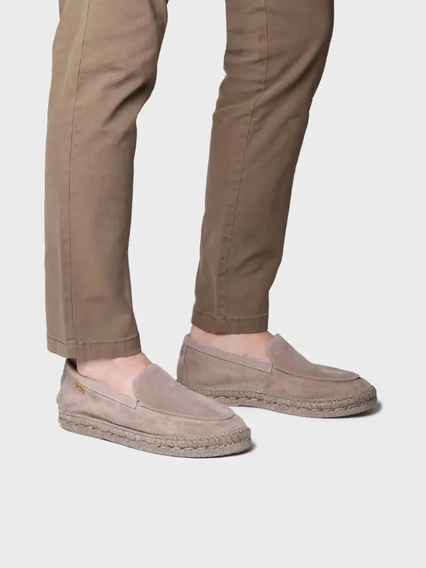 MAX - Closed men's espadrille in suede with jute sole