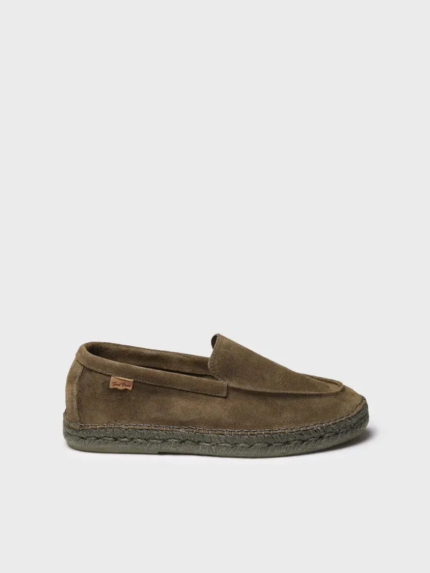 MAX - Closed men's espadrille in suede with jute sole
