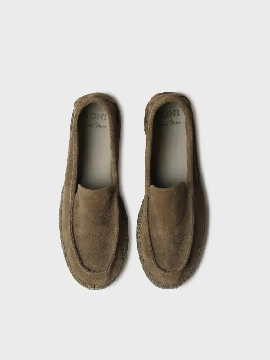 MAX - Closed men's espadrille in suede with jute sole