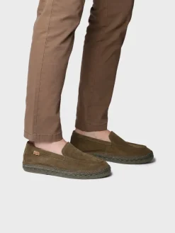 MAX - Closed men's espadrille in suede with jute sole