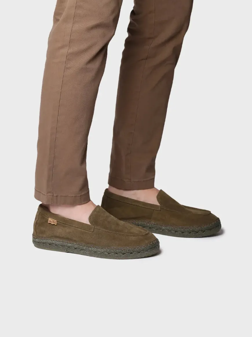 MAX - Closed men's espadrille in suede with jute sole