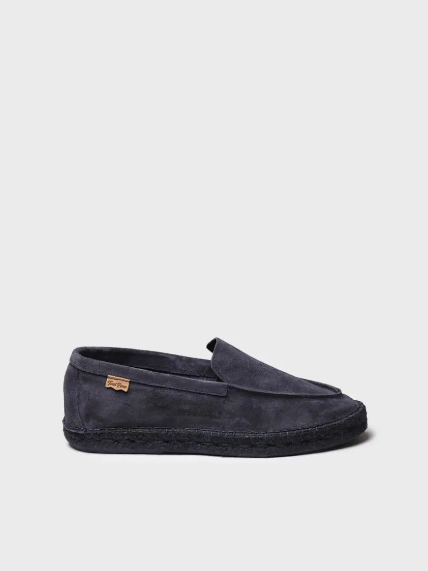 MAX - Closed men's espadrille in suede with jute sole