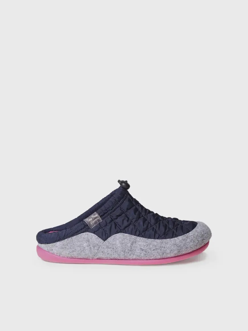MEL-UM - Women's slippers in padded fabric and felt
