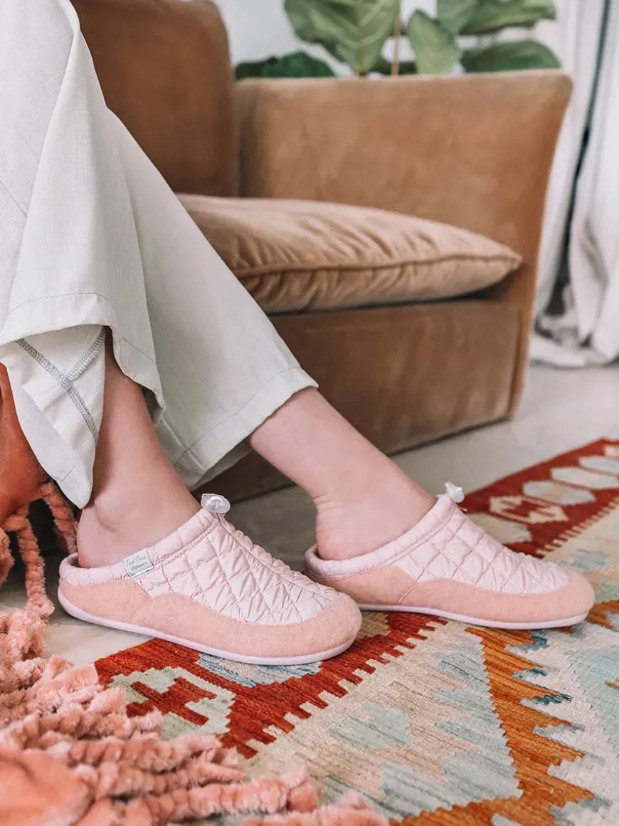 MEL-UM - Women's slippers in padded fabric and felt