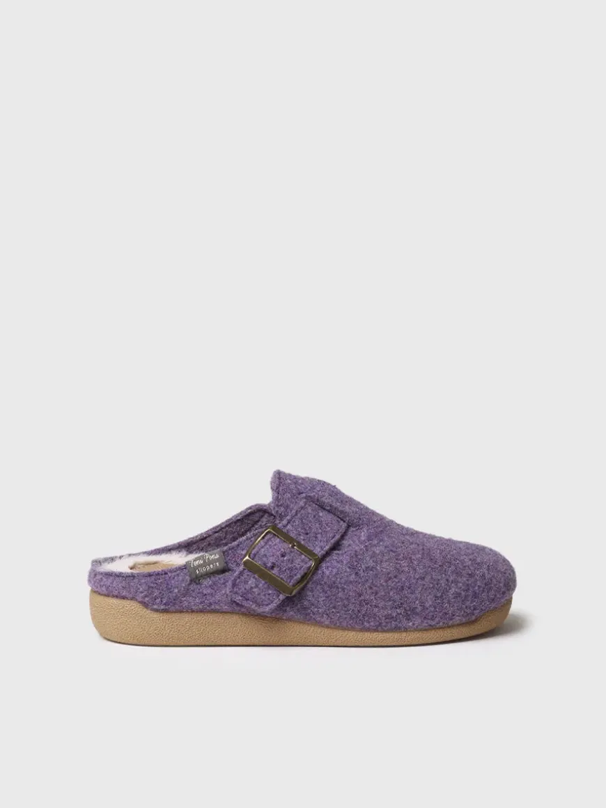 MIMA-FP - Women's clog-style slipper with buckle