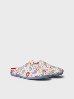 MIMI-TJ - Women's clog-type house slipper in printed cotton