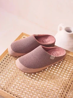 MINA-GC - Women's clog-type house slipper in mesh-like fabric