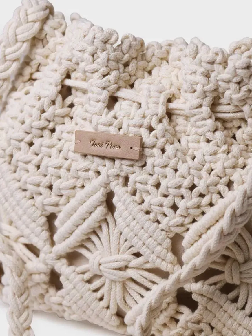 MIREIA - Macramé bucket bag