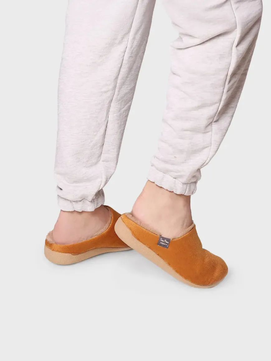 MOSUL-BD - Women's house slipper made of brown fabric