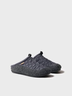NADIR-UM - Men's clog-style shoe in padded fabric and felt