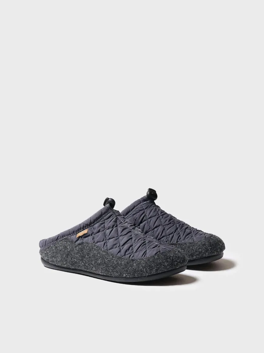 NADIR-UM - Men's clog-style shoe in padded fabric and felt