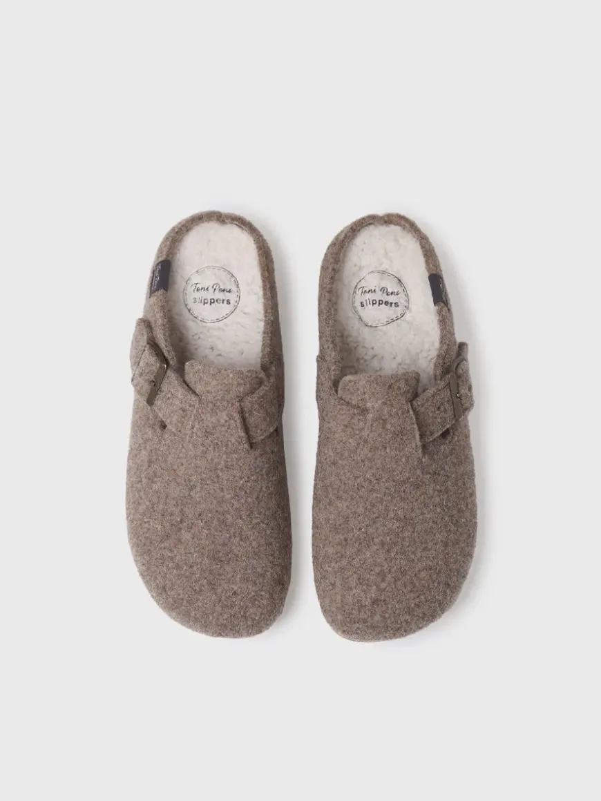NORTON-FP - Men's clog-style slipper in felt