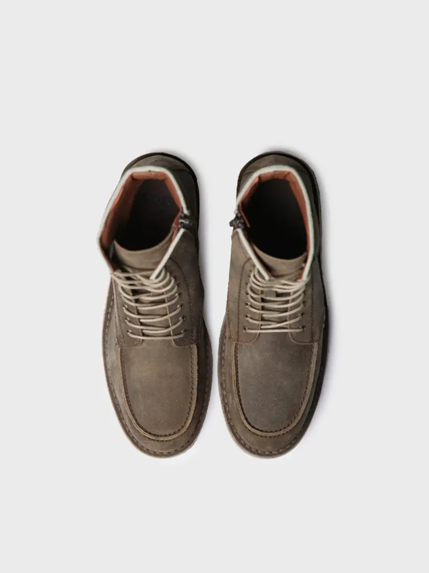 ORIOL-SW - Men's leather boot with laces