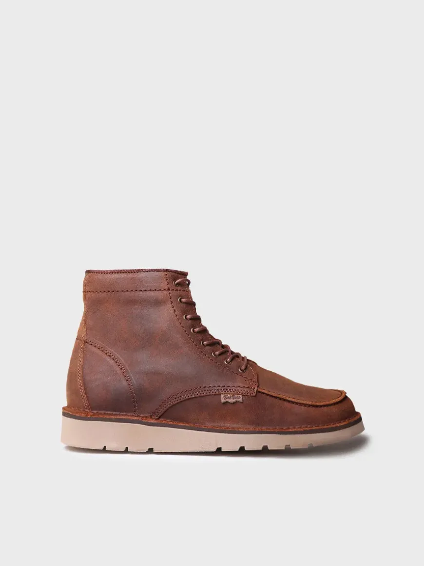 ORIOL-SW - Men's leather boot with laces