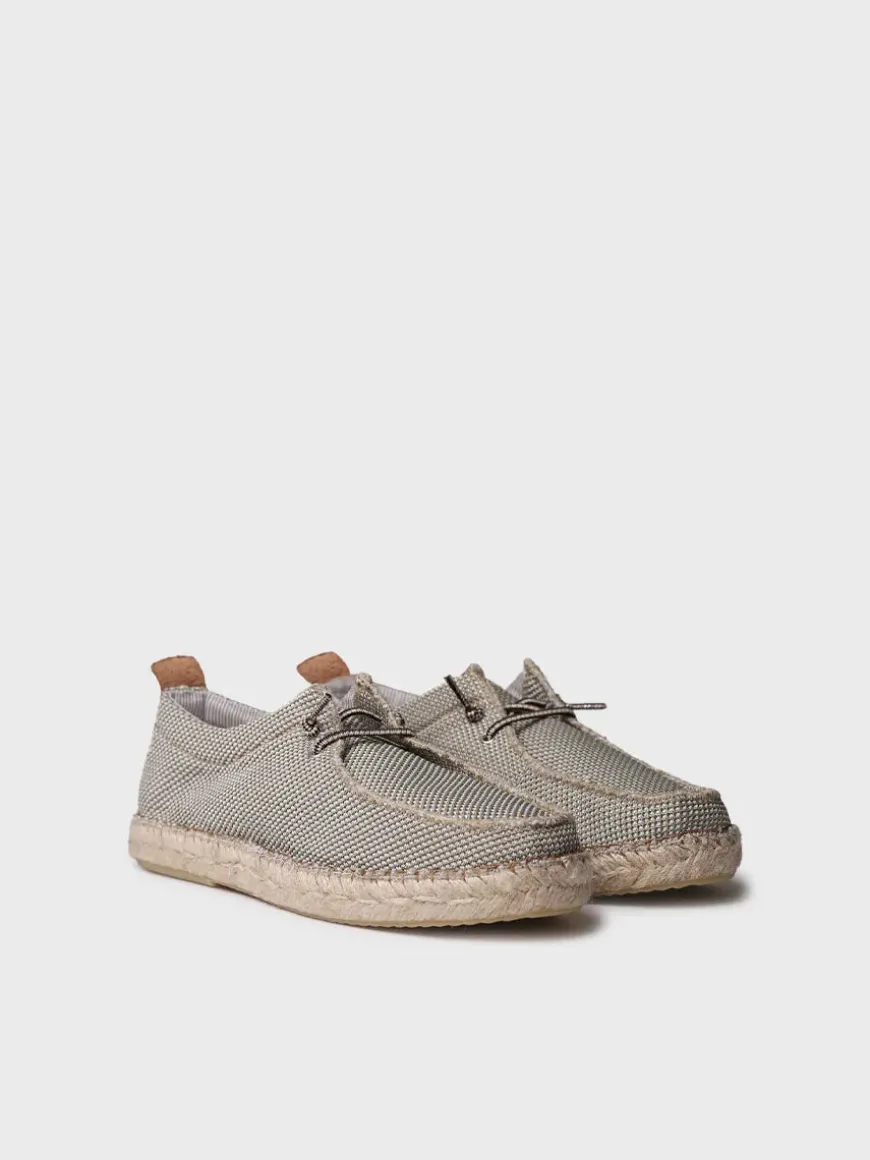OSCAR - Men's espadrille in mesh-like fabric with laces