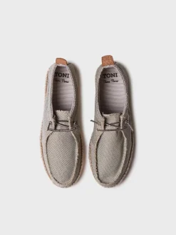OSCAR - Men's espadrille in mesh-like fabric with laces