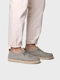 OSCAR - Men's espadrille in mesh-like fabric with laces