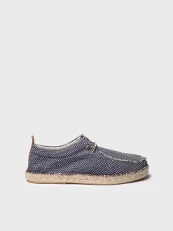 OSCAR - Men's espadrille in mesh-like fabric with laces