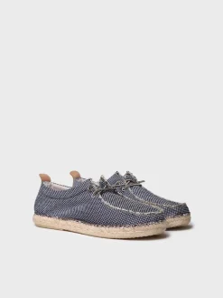 OSCAR - Men's espadrille in mesh-like fabric with laces
