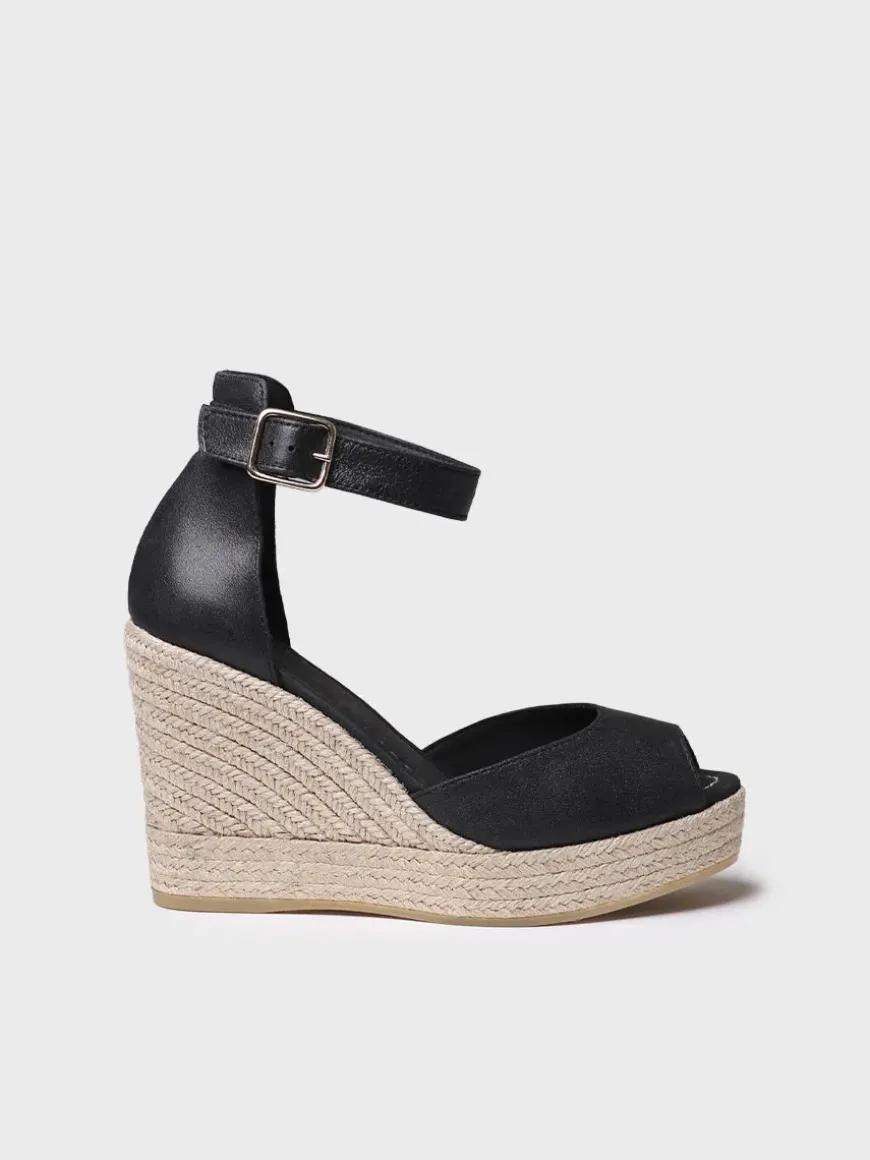 OTILE - High wedge espadrille for women in leather