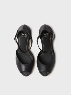 OTILE - High wedge espadrille for women in leather