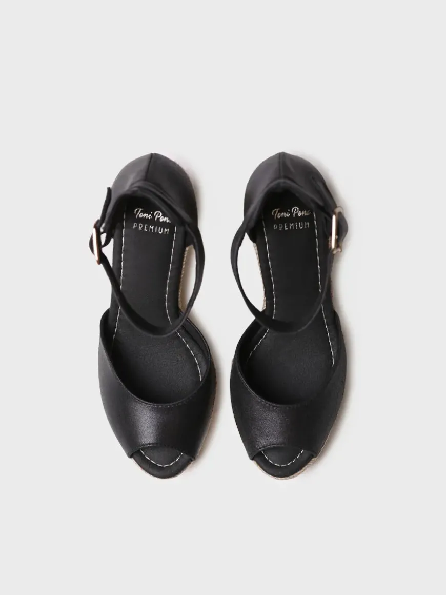 OTILE - High wedge espadrille for women in leather