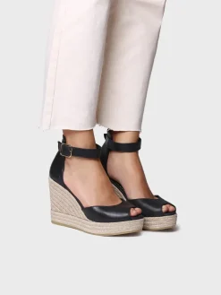 OTILE - High wedge espadrille for women in leather