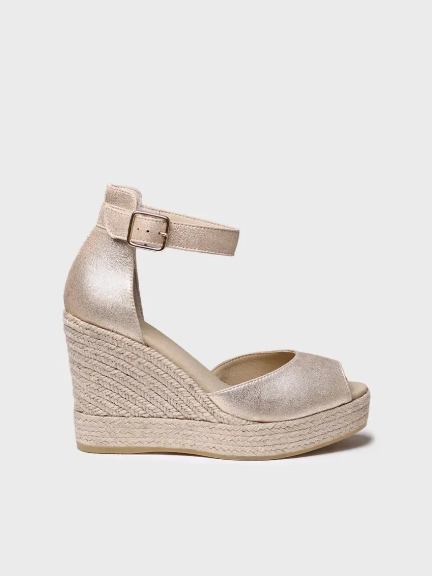OTILE - High wedge espadrille for women in leather