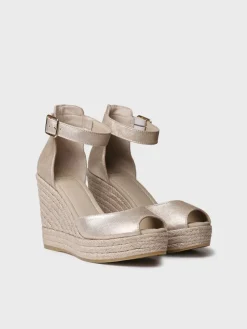 OTILE - High wedge espadrille for women in leather