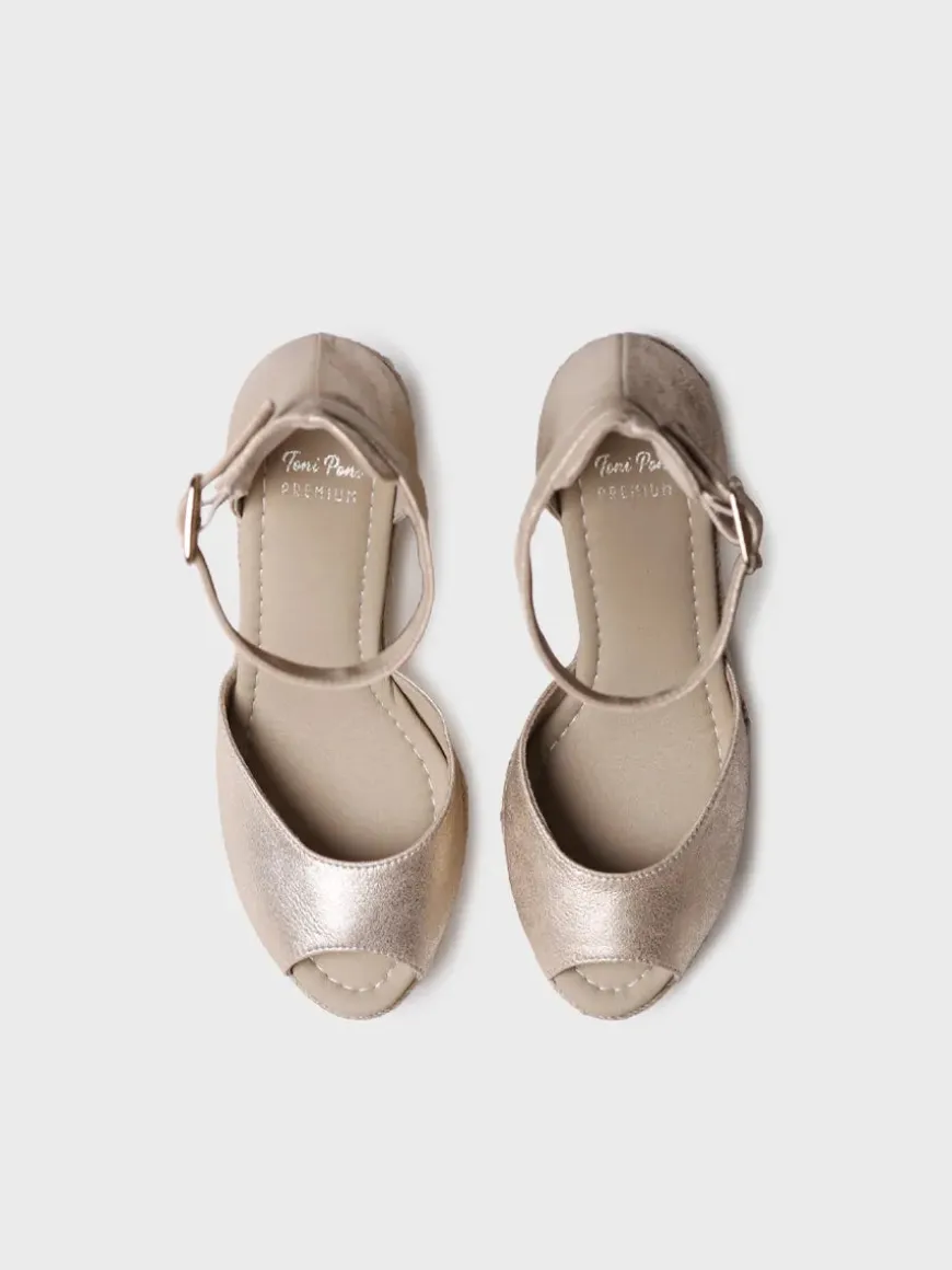 OTILE - High wedge espadrille for women in leather