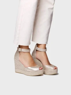OTILE - High wedge espadrille for women in leather