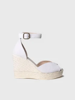 PATRICIA - White espadrilles with wedge for bride