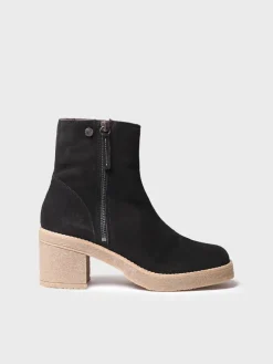 PERU-SY - Women's Wide Heel Ankle boot in Suede