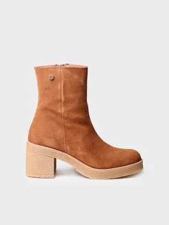 PIANI-SY - Women's Wide Heel Ankle boot in Suede