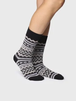 QUEL-YA - Unisex cotton socks with border