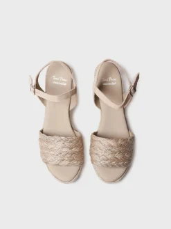 ROCIO-PH - Women's espadrille in braided jute with wedge and buckle