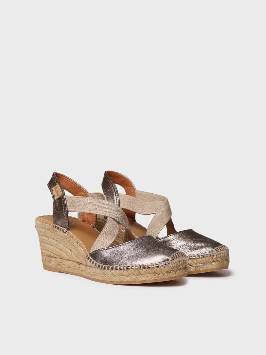 SABA-P - Wedge espadrilles in leather
