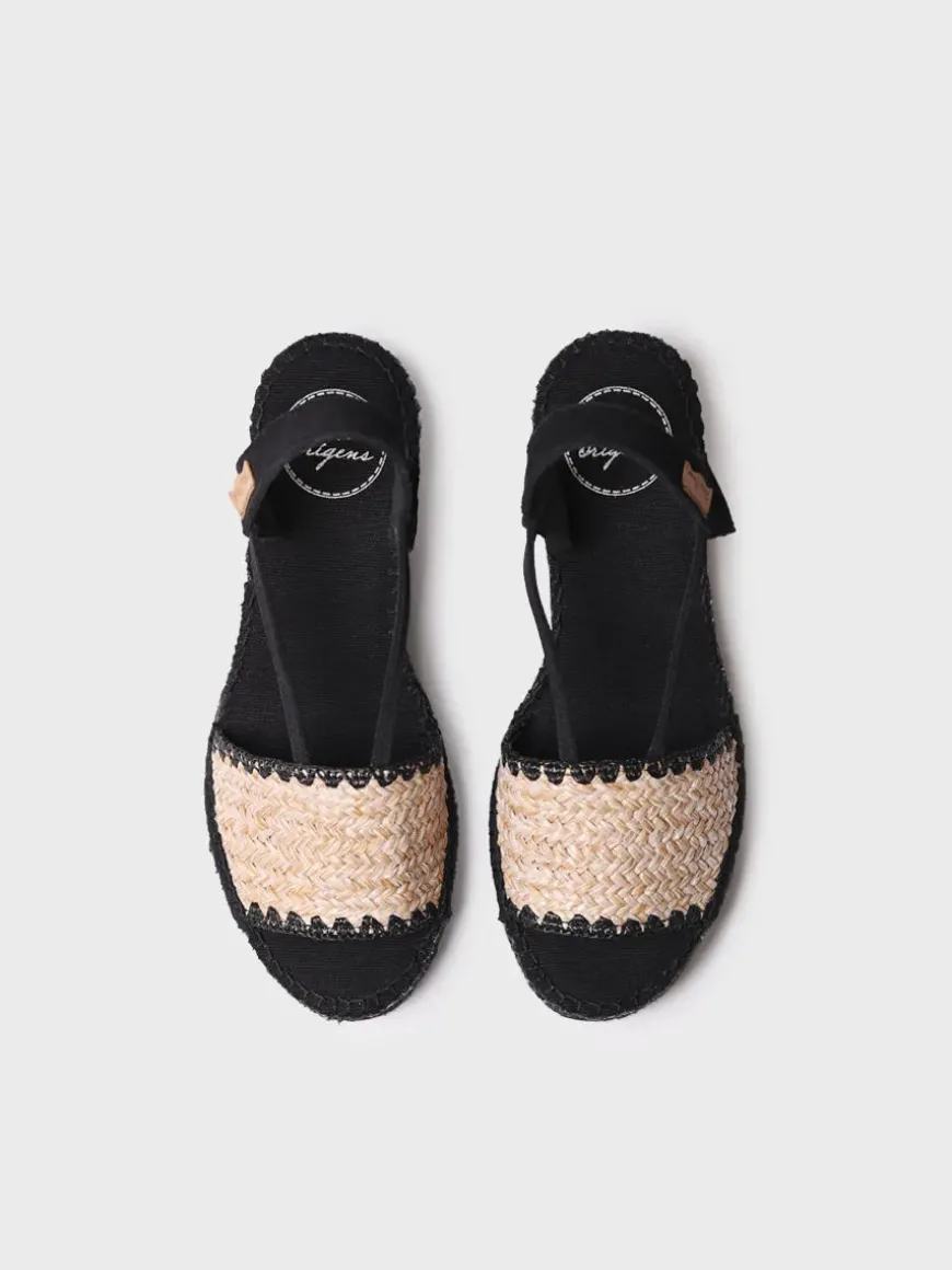 SELVA-IP - Women's espadrille in braided fabric with dyed wedge