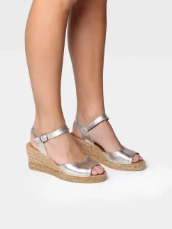 SIA-P - Women's wedge espadrilles in leather