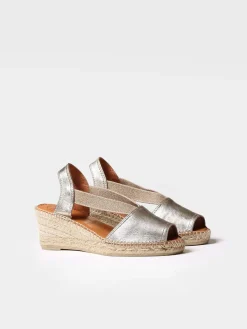 TEIDE-P - Slingback medium wedge espadrille