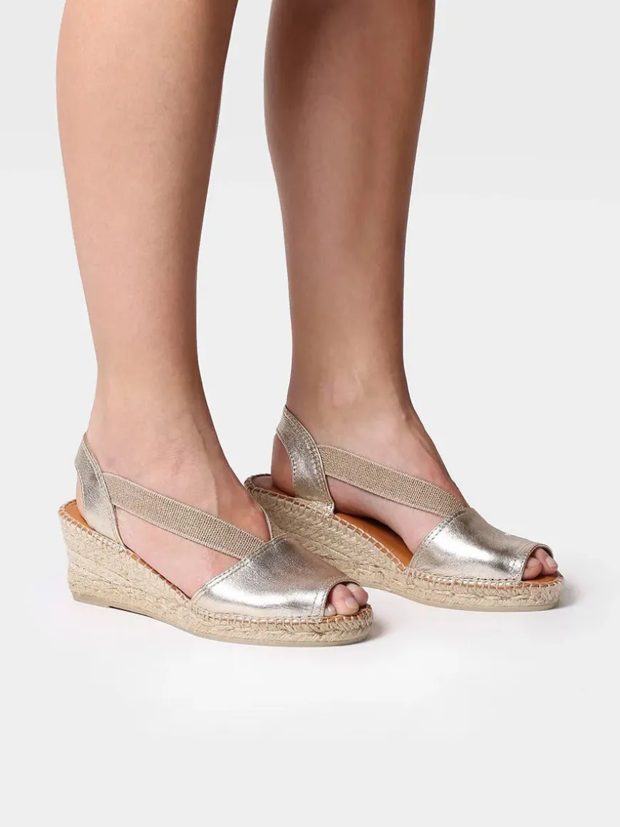TEIDE-P - Slingback medium wedge espadrille