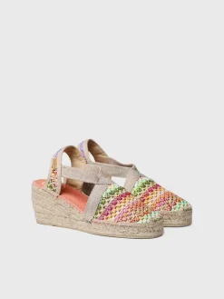 TERRA-NZ - Multicoloured raffia vegan espadrilles