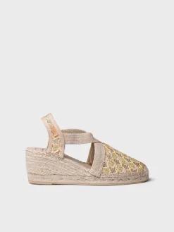 TERRA-TT - Vegan women's espadrille in multicoloured fabric with wedge